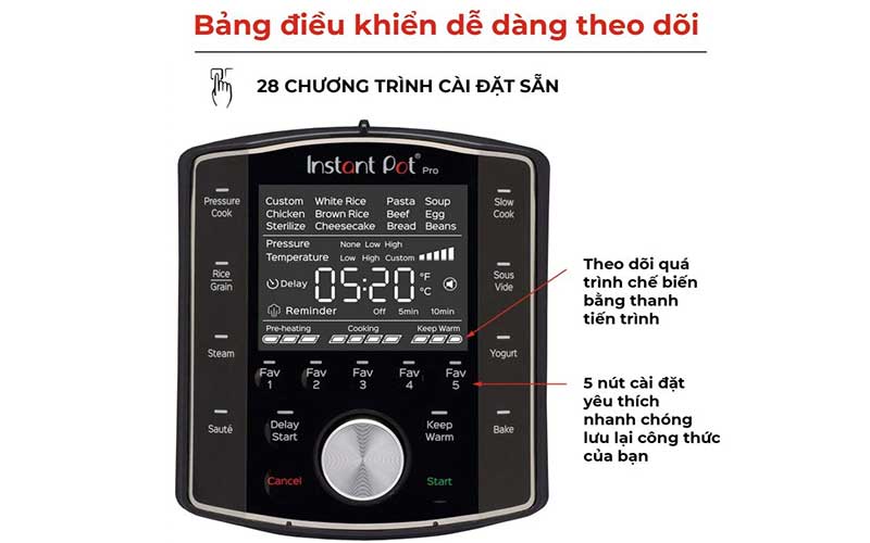 Nồi áp suất điện Instant Pot Pro 10-in-1 - Hàng chính hãng