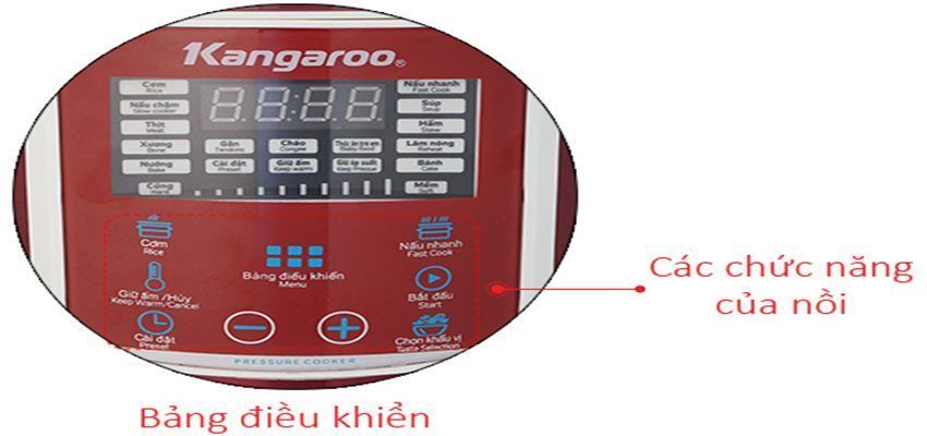 Nồi áp suất điện Kangaroo KG281 - Hàng chính hãng