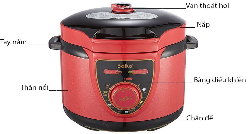 Nồi áp suất điện Saiko EPC-622 - Hàng chính hãng
