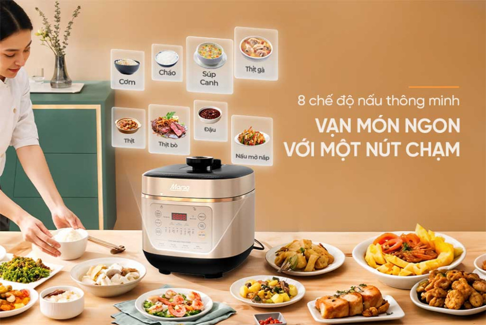 Nồi áp suất điện tử đa năng 6L Sunhouse Mama SHD-1670 - Hàng chính hãng