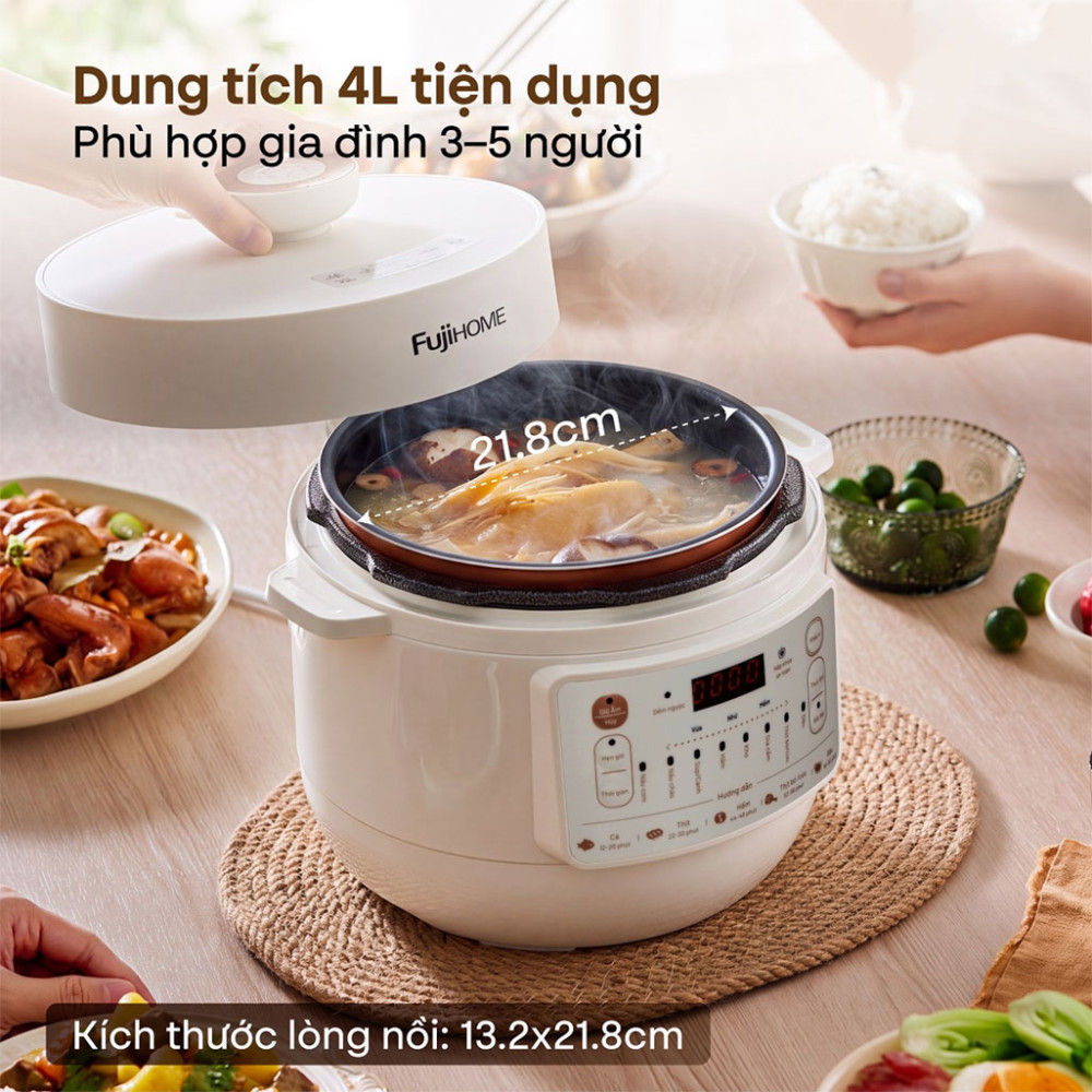 Nồi áp suất điện tử Fujihome PS04 - Hàng chính hãng