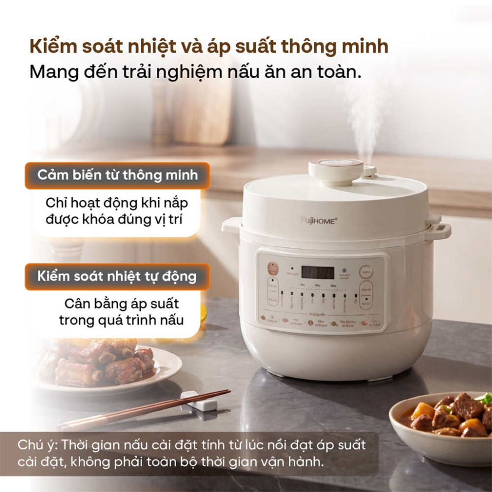 Nồi áp suất điện tử Fujihome PS04 - Hàng chính hãng