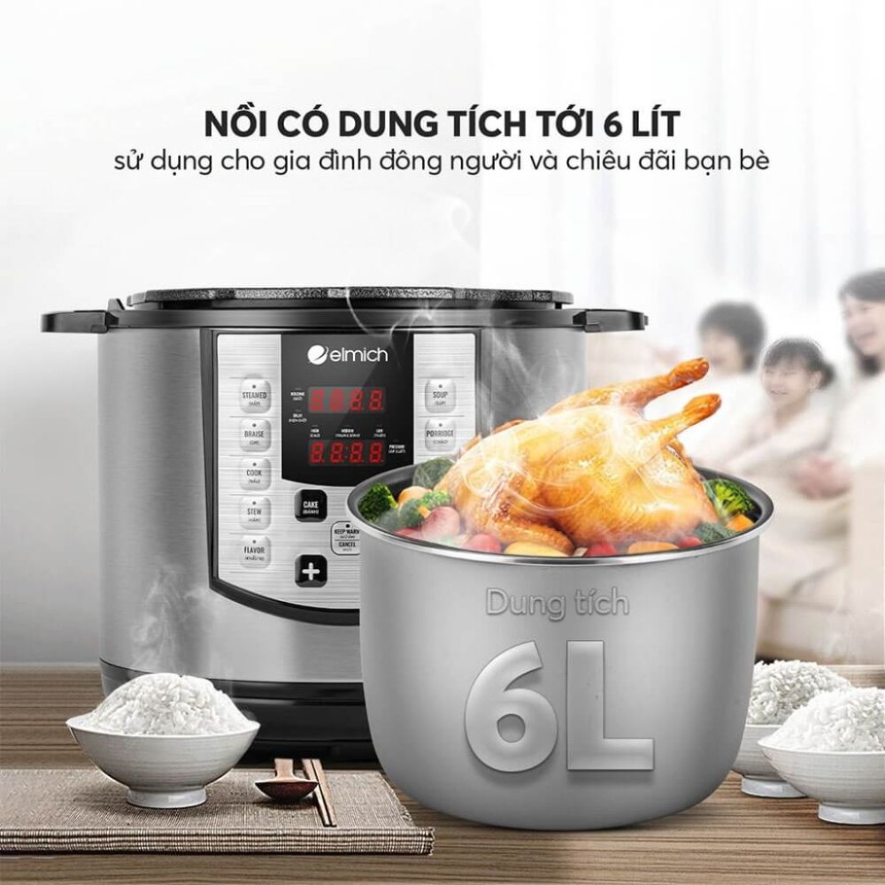 Nồi áp suất điện tử Elmich PCE-1809OL - Hàng chính hãng
