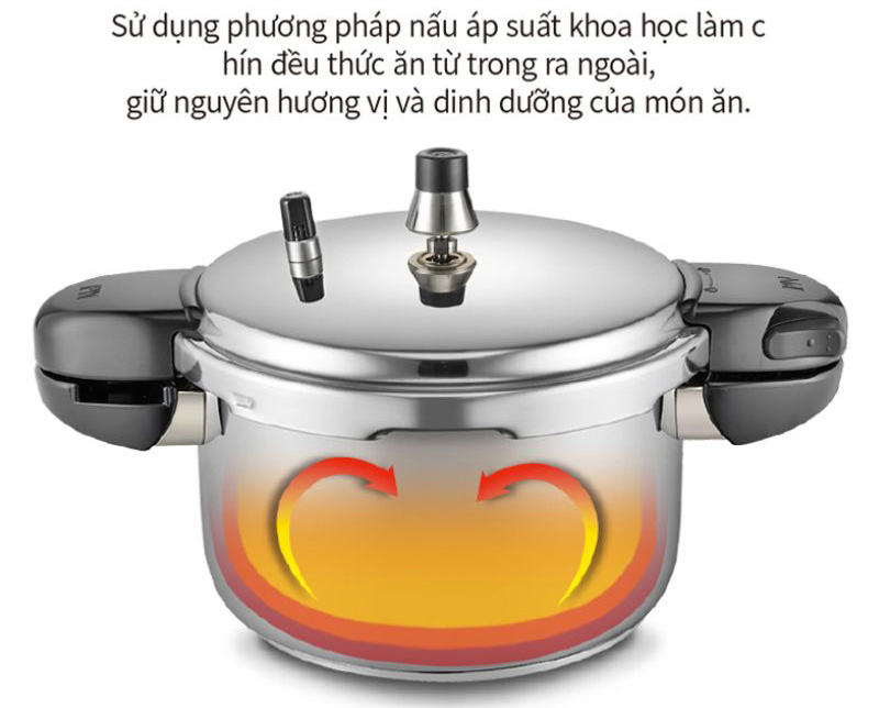 Nồi áp suất inox PoongNyun HNVPC-10(IH) - 5.3 lí - Hàng chính hãng