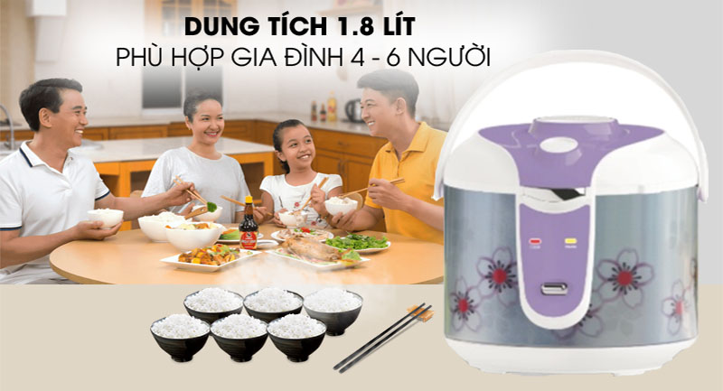 Nồi cơm điện nắp gài Benny BR-08H - Hàng chính hãng