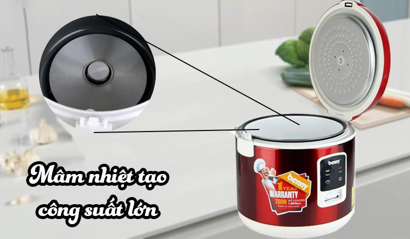 Nồi cơm điện nắp gài Benny BRMVN188  - Hàng chính hãng