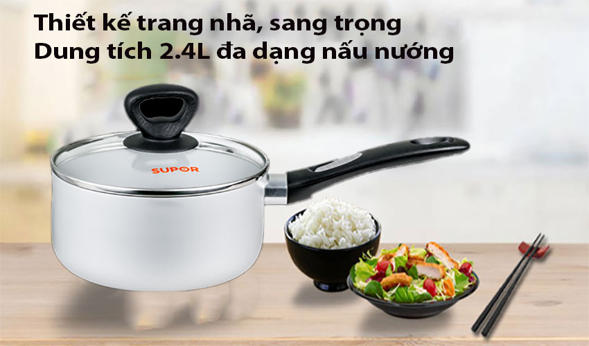 Nồi canh nhôm oxy hóa mềm Comfort Supor S30A18 - Hàng chính hãng