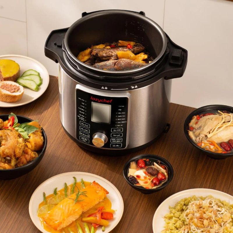 Nồi chiên hầm đa năng Lazychef LC-01NH - Hàng chính hãng