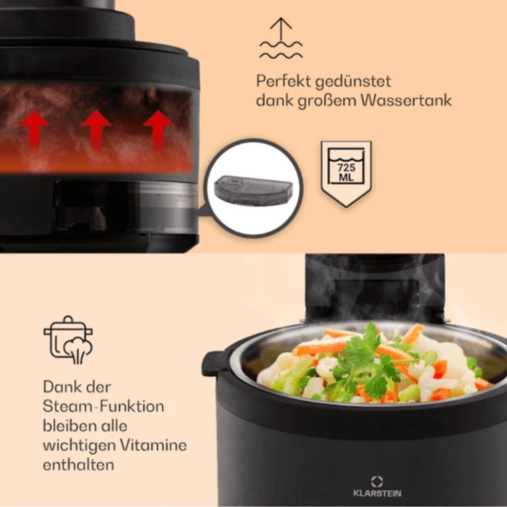 Nồi chiên hấp đa năng Klarstein VENDURE - Hàng chính hãng