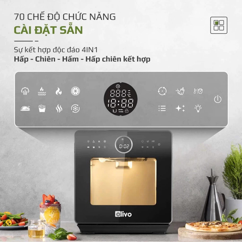 Nồi chiên hấp đa năng Olivo SF1600 - Hàng chính hãng
