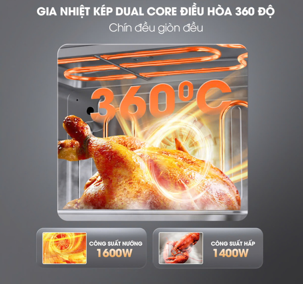 Nồi chiên hơi nước Kalite STEAM ULTRA 360 - Hàng chính hãng