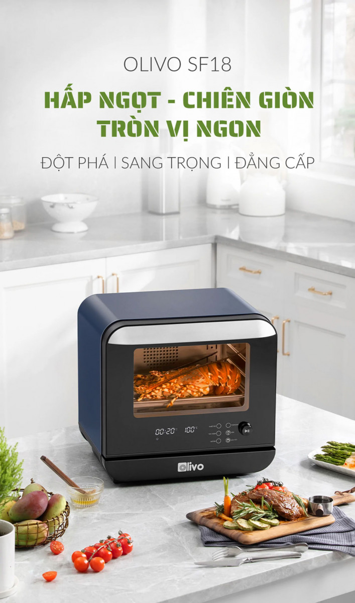 Nồi chiên hơi nước Olivo SF18 - Hàng chính hãng