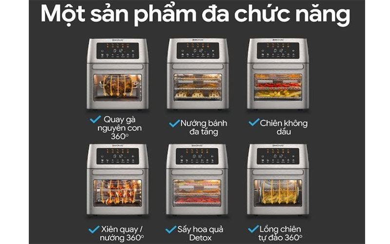 Nồi chiên không dầu 2GOOD Vortex S-18 Airfryer Oven - Hàng chính hãng