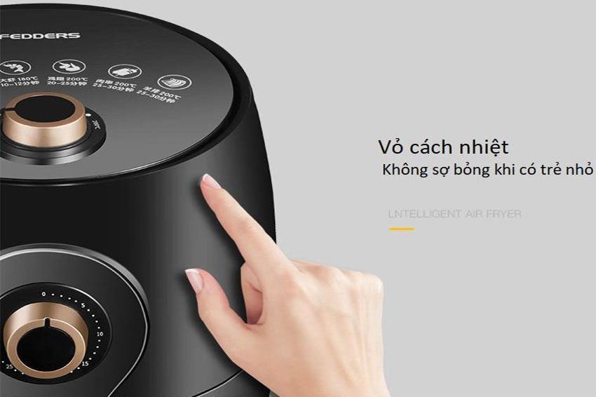 Nồi chiên không dầu 6L Fedders ZNC351-2 - Hàng chính hãng