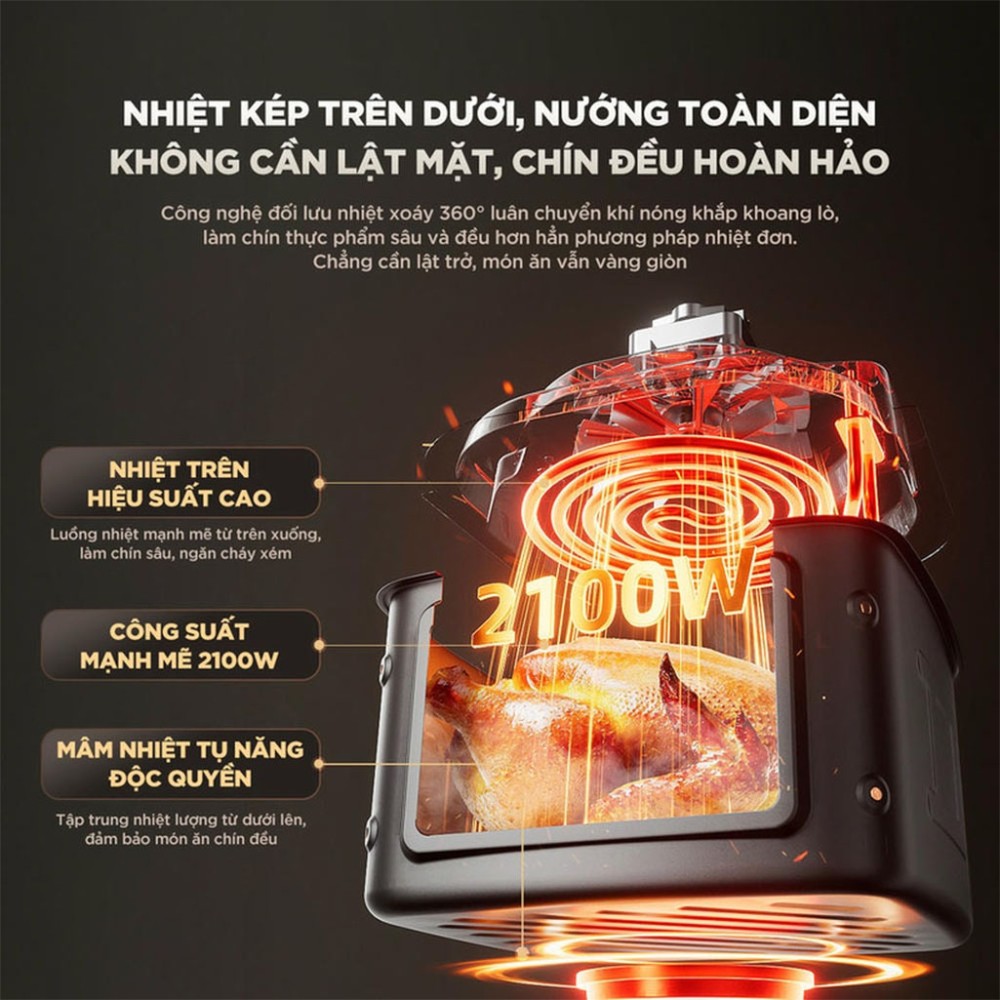 Nồi chiên không dầu Bear AF-5H20J75 6L - Hàng chính hãng