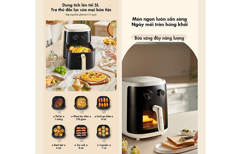 Nồi chiên không dầu Bear QZG-F15C7 - Hàng chính hãng