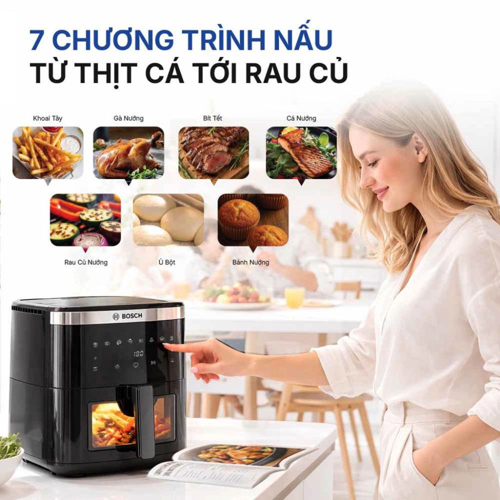  Nồi chiên không dầu Bosch MAF671B0 Serie 6 - Hàng chính hãng