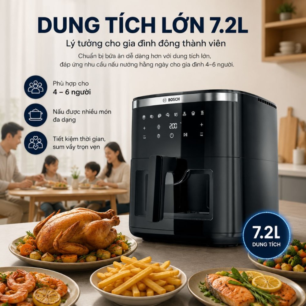  Nồi chiên không dầu Bosch MAF671B0 Serie 6 - Hàng chính hãng