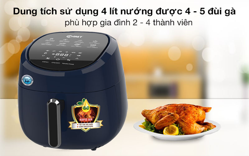 Nồi chiên không dầu Comet CM6838 - Hàng chính hãng