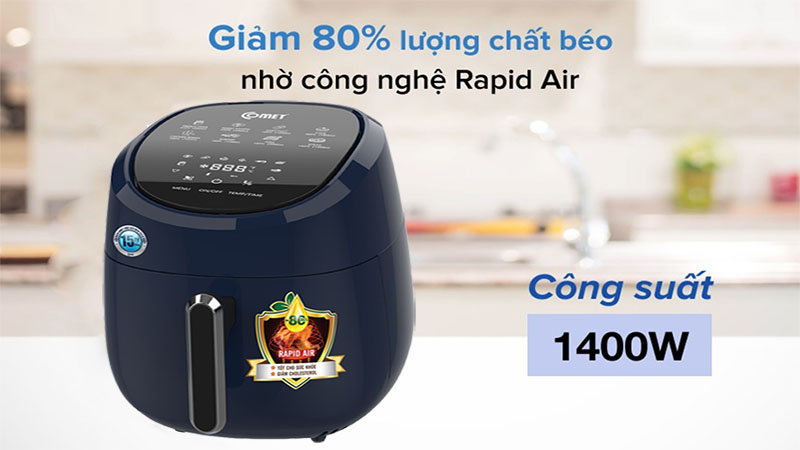 Nồi chiên không dầu Comet CM6838 - Hàng chính hãng