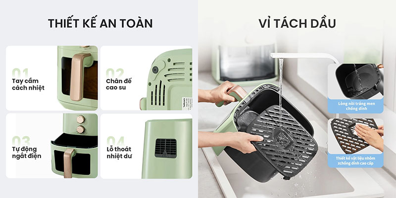 Nồi chiên không dầu Comfee CAF-75PGP0A0 - Hàng chính hãng