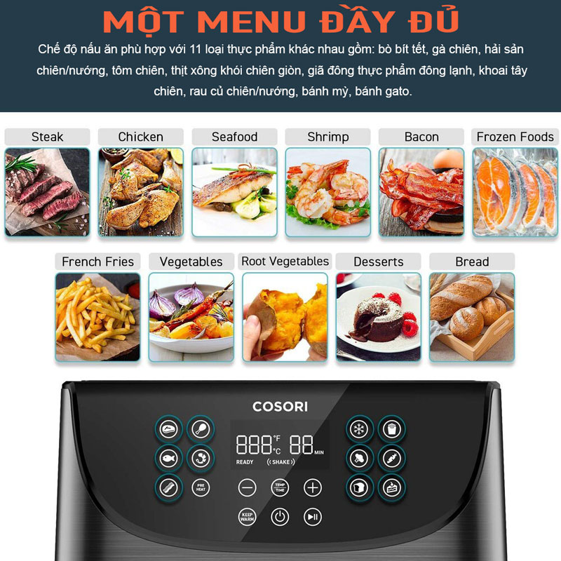 Nồi chiên không dầu Cosori CP158-AF - Hàng chính hãng