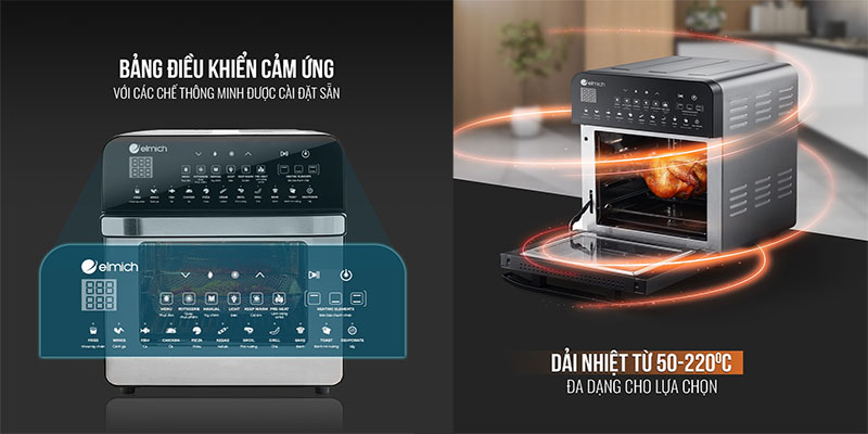 Lò chiên không dầu Elmich AFE-3950 - Hàng chính hãng