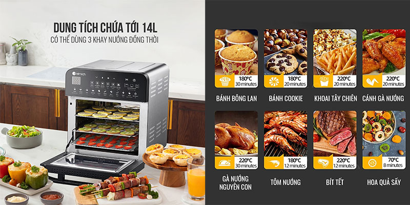 Lò chiên không dầu Elmich AFE-3950 - Hàng chính hãng