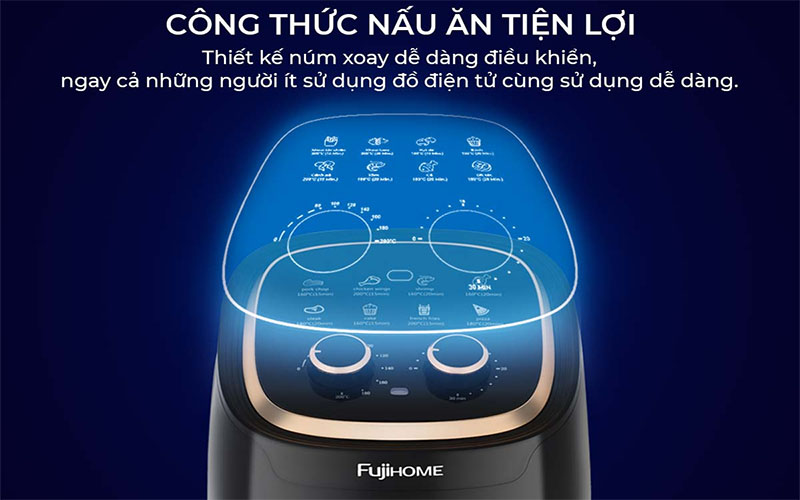 Nồi chiên không dầu Fujihome A4EB - Hàng chính hãng