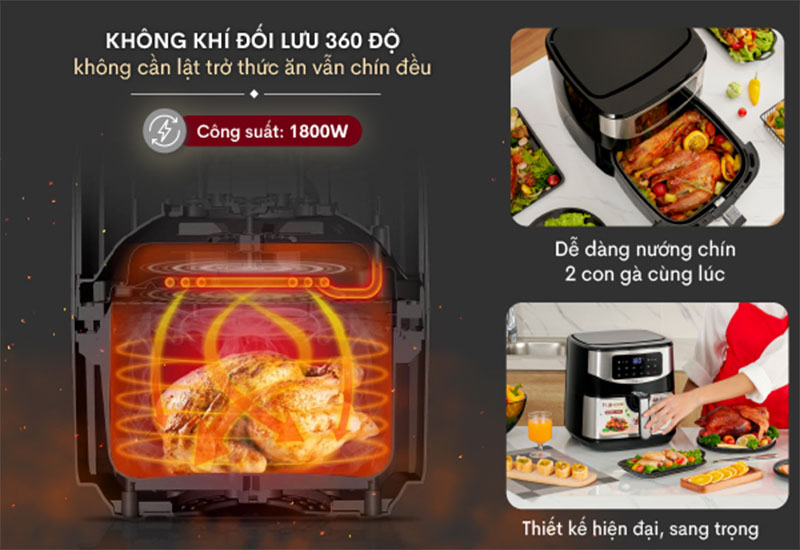 Nồi chiên không dầu Fujihome A7D - Hàng chính hãng