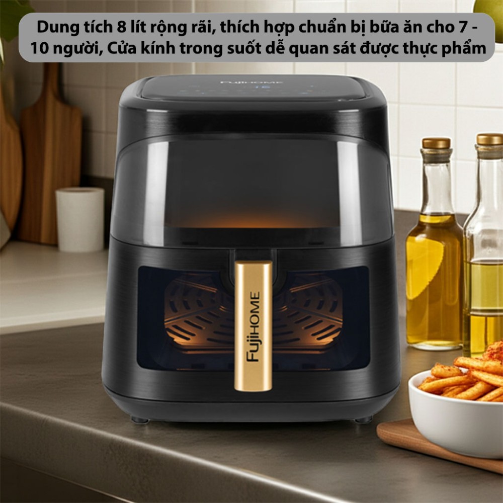 Nồi chiên không dầu Fujihome A8DG1NEW - Hàng chính hãng