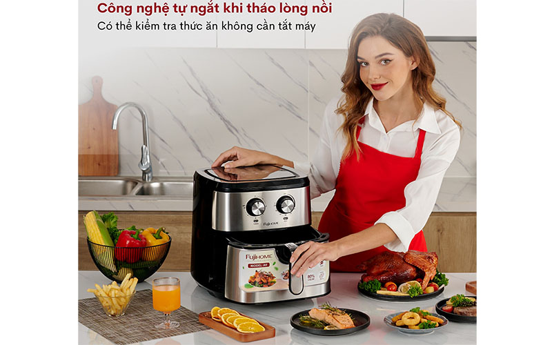 Nồi chiên không dầu Fujihome A9 - Hàng chính hãng