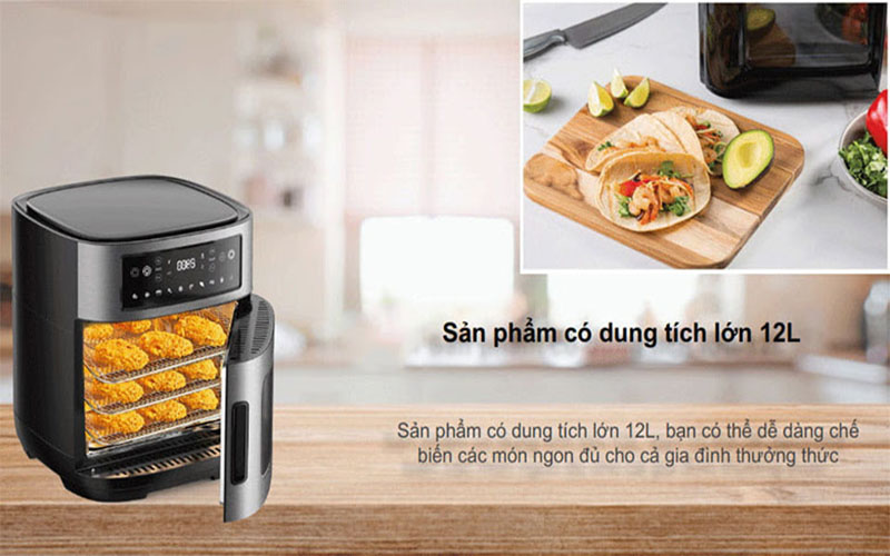 Nồi chiên không dầu Kangaroo KG12AF1A - Hàng chính hãng