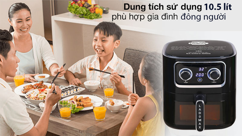 Nồi chiên không dầu Ladomax HA-5610 - Hàng chính hãng
