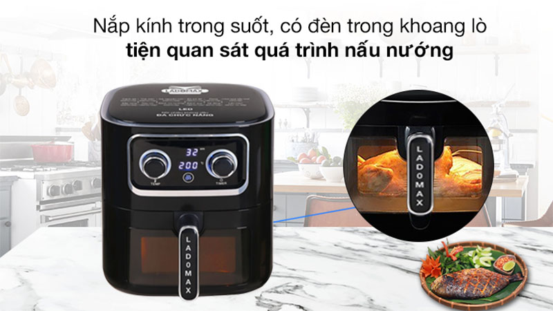 Nồi chiên không dầu Ladomax HA-5610 - Hàng chính hãng