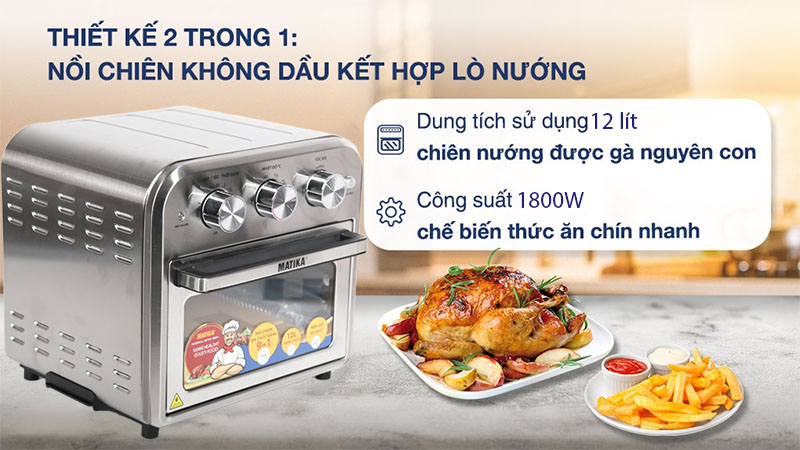 Nồi chiên không dầu Matika MTK-9311 - Hàng chính hãng