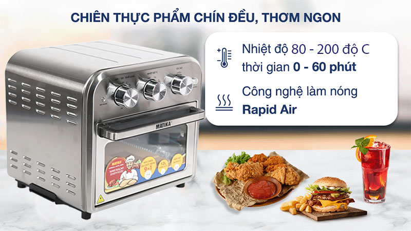 Nồi chiên không dầu Matika MTK-9311 - Hàng chính hãng