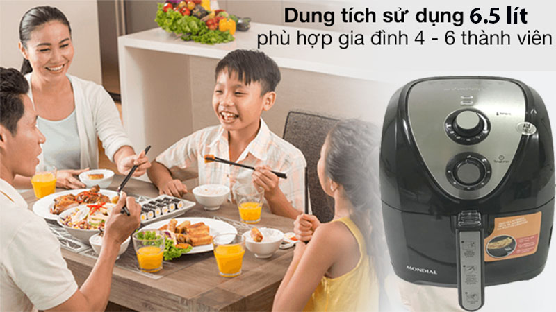 Nồi chiên không dầu Mondial AF-50-BI - Hàng chính hãng
