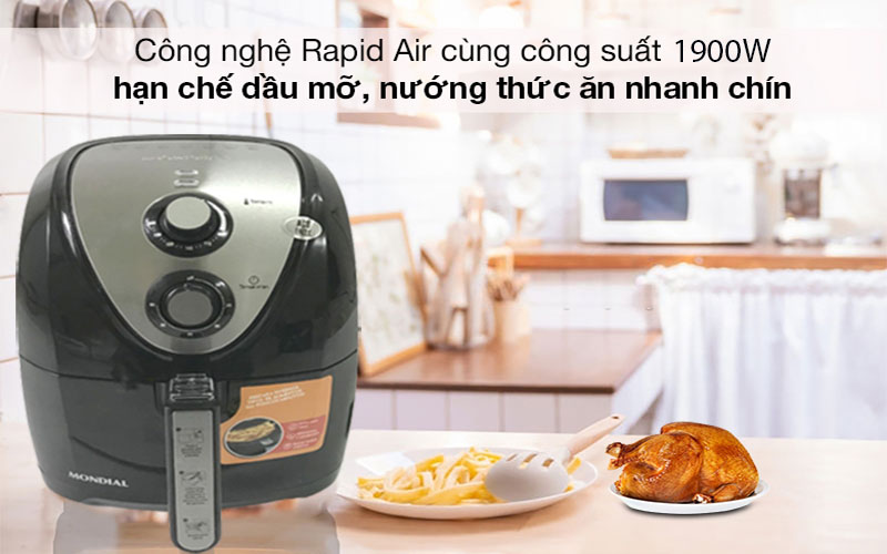 Nồi chiên không dầu Mondial AF-50-BI - Hàng chính hãng