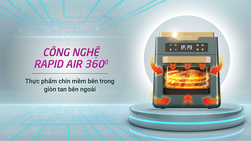Nồi chiên không dầu Mutosi MF-99D - Hàng chính hãng