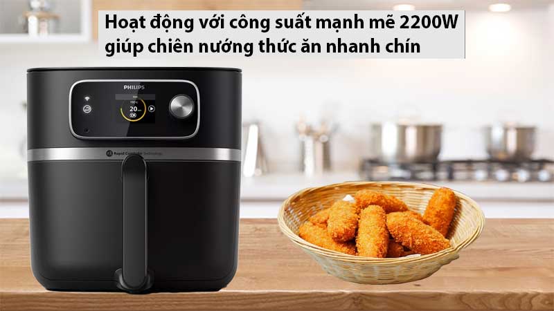 Nồi chiên không dầu Philips HD9880/90 - Hàng chính hãng