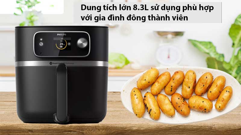 Nồi chiên không dầu Philips HD9880/90 - Hàng chính hãng