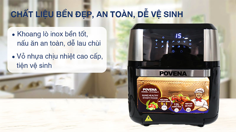 Nồi chiên không dầu Povena PVN-3611 - Hàng chính hãng