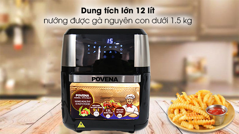 Nồi chiên không dầu Povena PVN-3611 - Hàng chính hãng