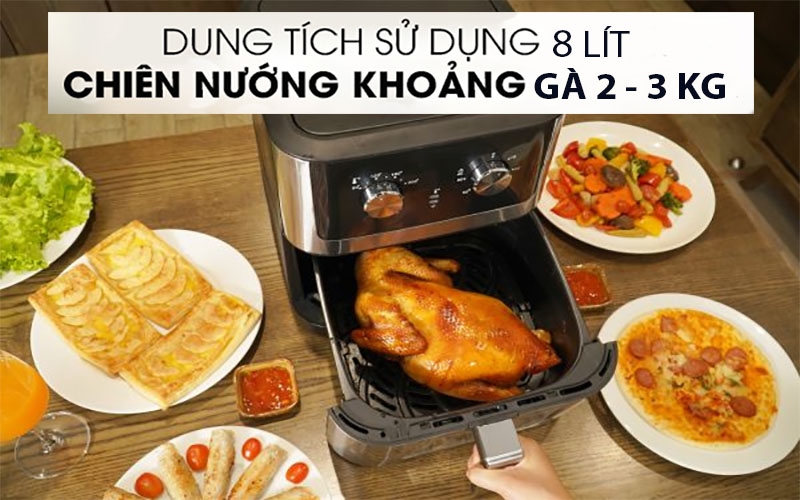 Nồi chiên không dầu Rapido RAF8.0M - Hàng chính hãng