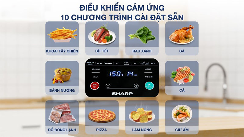 Nồi chiên không dầu Sharp KF-AF70EV-ST - Hàng chính hãng