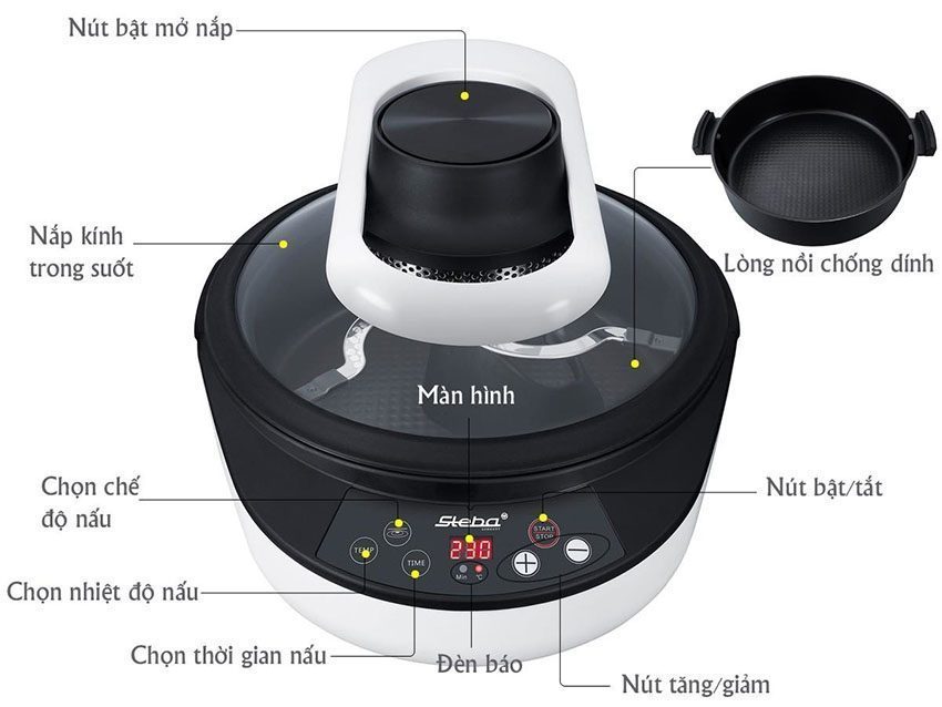 Nồi chiên không dầu Steba HF2050 - Hàng chính hãng