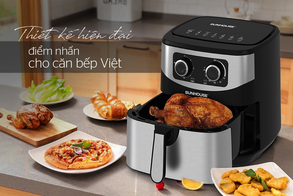 Nồi chiên không dầu Sunhouse SHD4035 9 lít - Hàng chính hãng