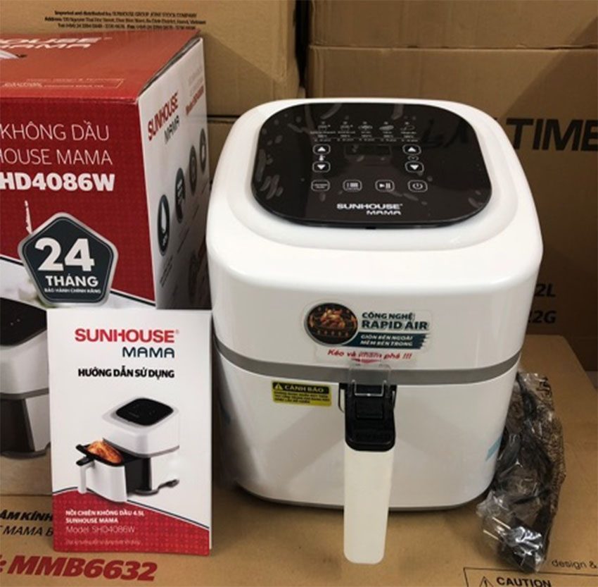 Nồi chiên không dầu Sunhouse Mama SHD4086W - Hàng chính hãng