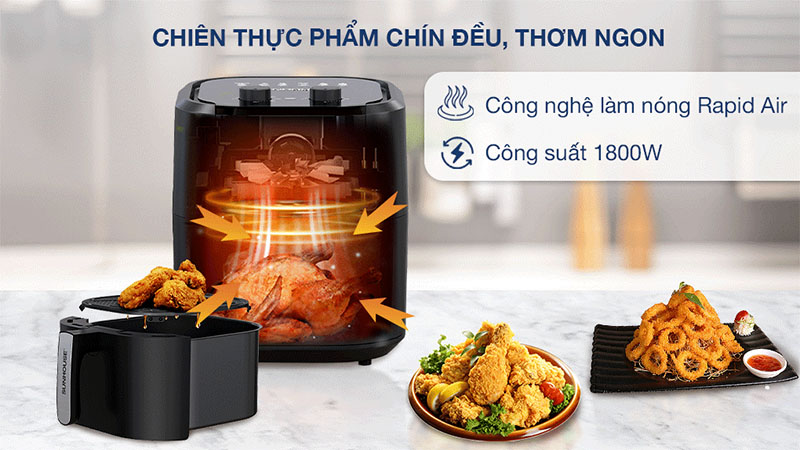 Nồi chiên không dầu Sunhouse SHD4036 - Hàng chính hãng